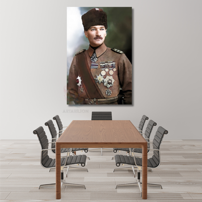 Atatürk Portre Kanvas Tablo Mustafa Kemal Atatürk Tablo Ev Ofis Dekorasyon Kanvas Tablo