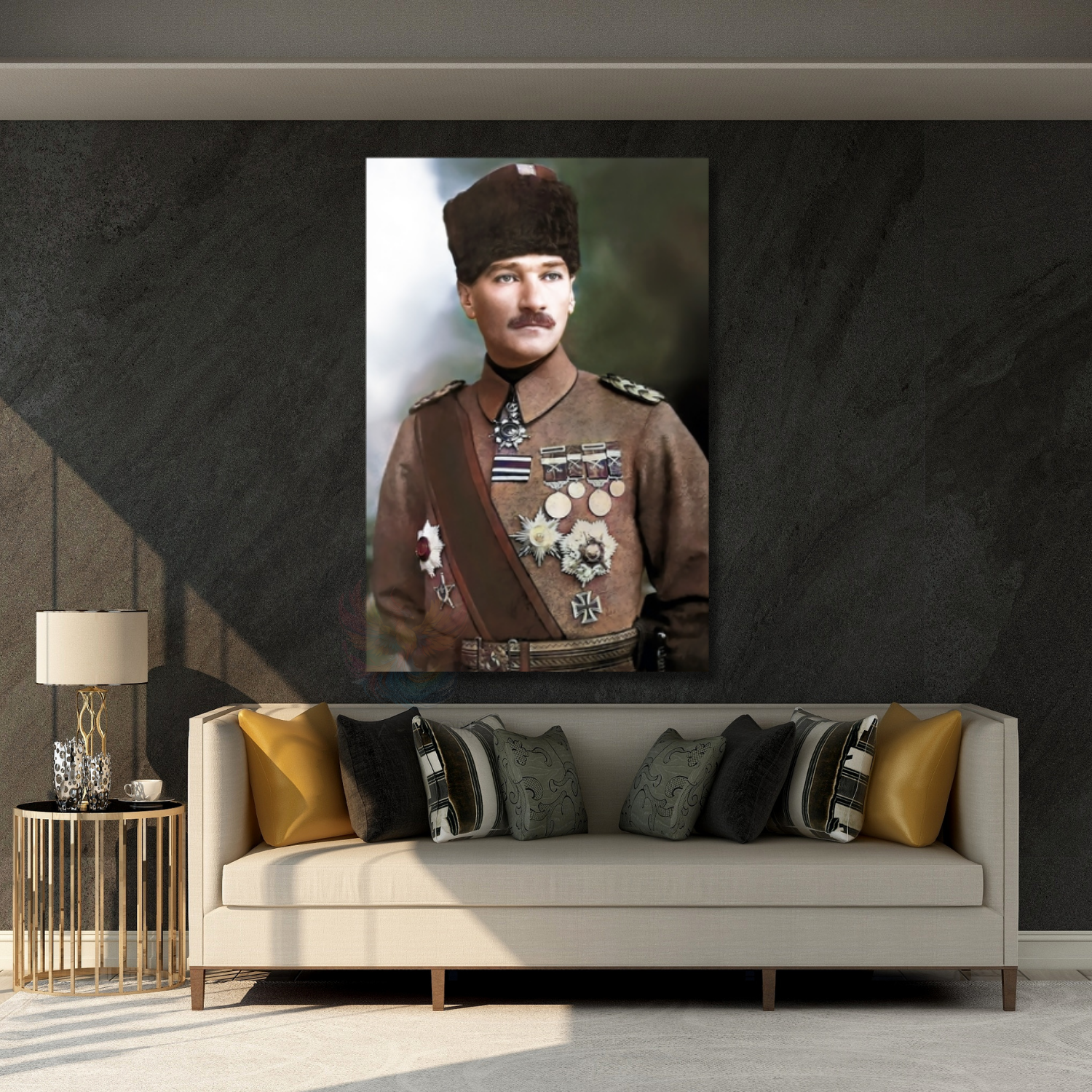 Atatürk Portre Mustafa Kemal Kanvas Tablo