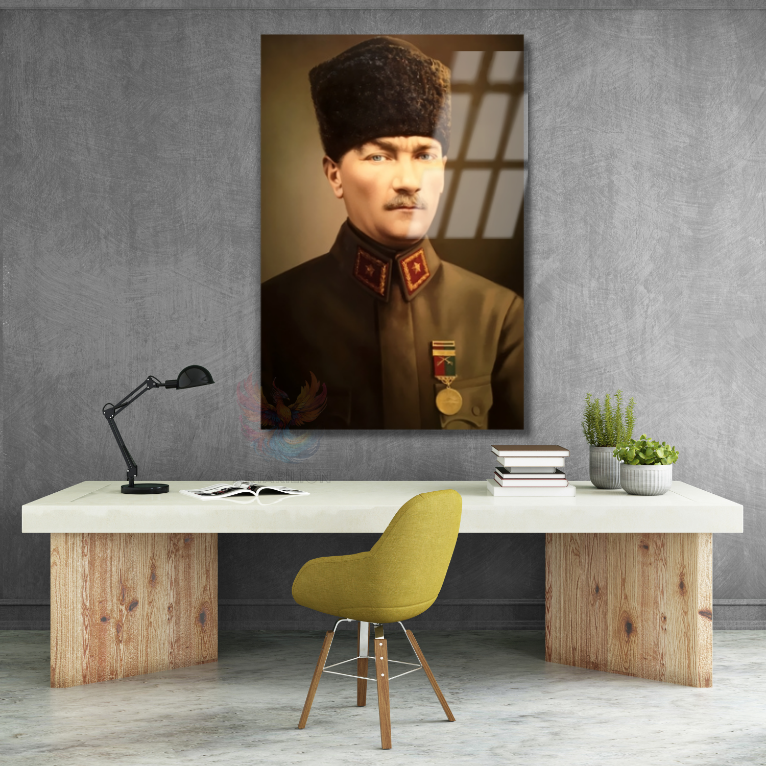 Atatürk Portresi Cam Tablo