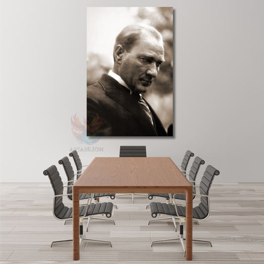 Atatürk Portresi Ev Ofis Tablosu Kanvas Atatürk Tablosu Ofis Hediyesi
