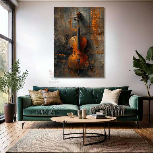 Kanvas Tablo Ev Ofis Duvar Tablosu Violin 2 Yeni Ev Hediyesi Kanvas Ev Dekoru
