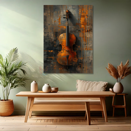 Kanvas Tablo Ev Ofis Duvar Tablosu Violin 2 Yeni Ev Hediyesi Kanvas Ev Dekoru