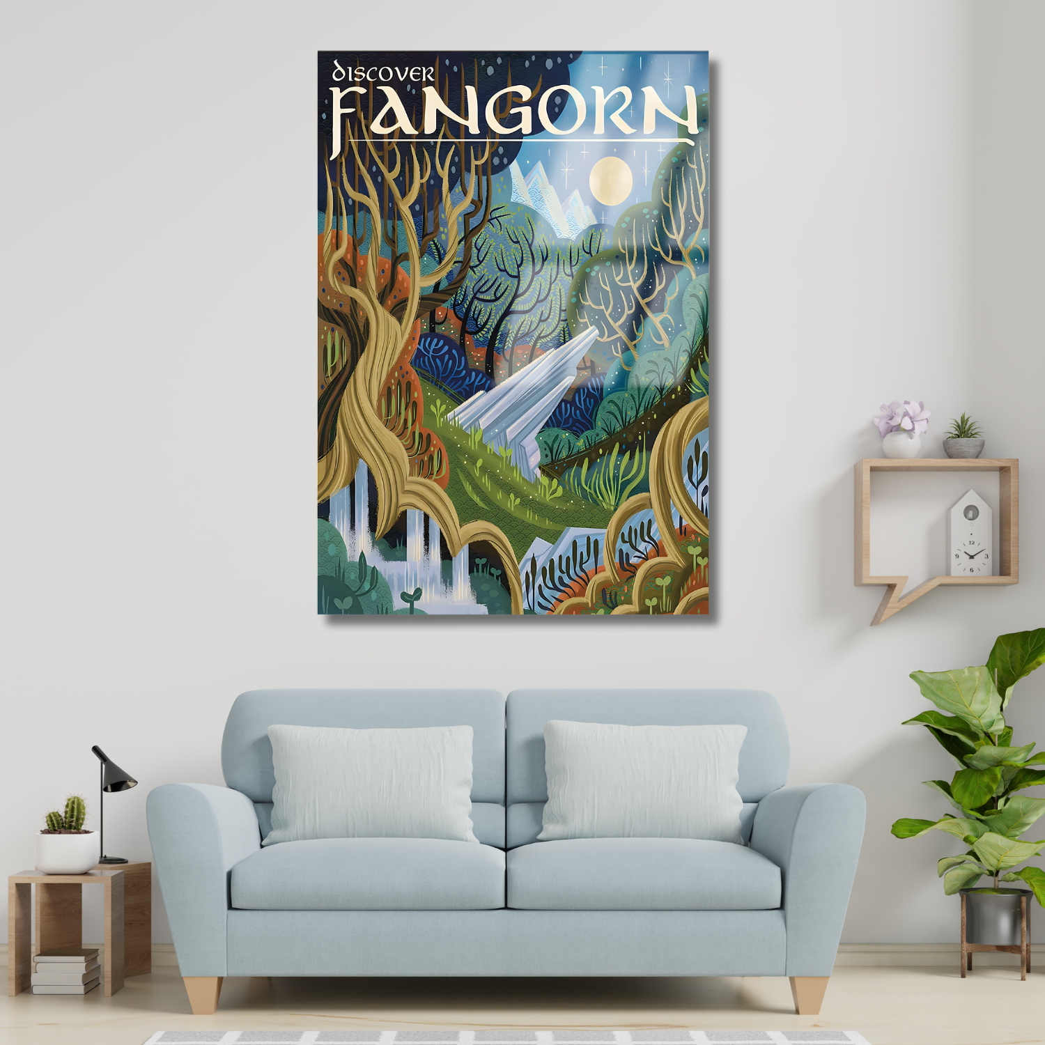 Yüzüklerin Efendisi Fangorn Ormanları Dijital Baskı Kırılmaz LOTR Dizi Film Cam Tablo