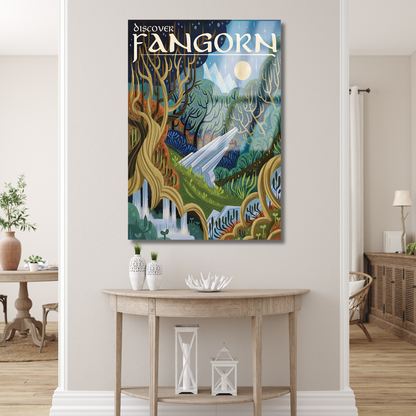Yüzüklerin Efendisi Cam Fangorn Ormanları Dijital Baskı Kırılmaz Cam Tablo LOTR Cam Tablo Dizi Film