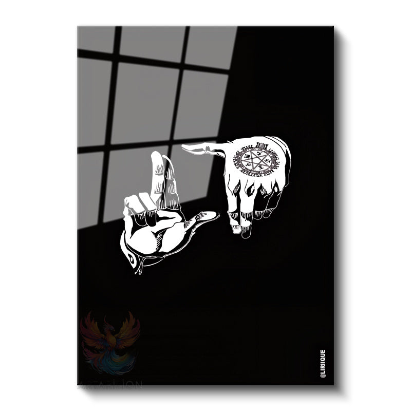 Glass Vertical Wall Art, Glass Anime Helsing, Home Office Living Room Modern Wall Painting