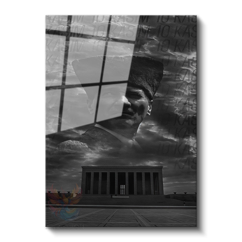 Anıtkabir Atatürk Modern Dikey Cam Tablo