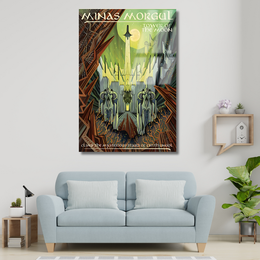 Yüzüklerin Efendisi Cam Minas-Morgul Dijital Baskı Kırılmaz Cam Tablo LOTR Cam Tablo Dizi Film