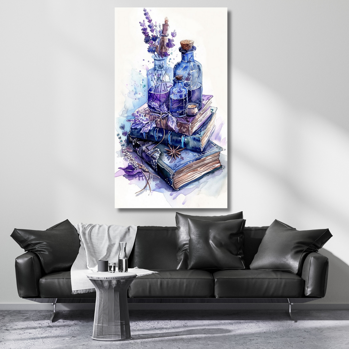 Canvas Print Watercolor Look Book and Flower Themed HD Digital Print Canvas Print