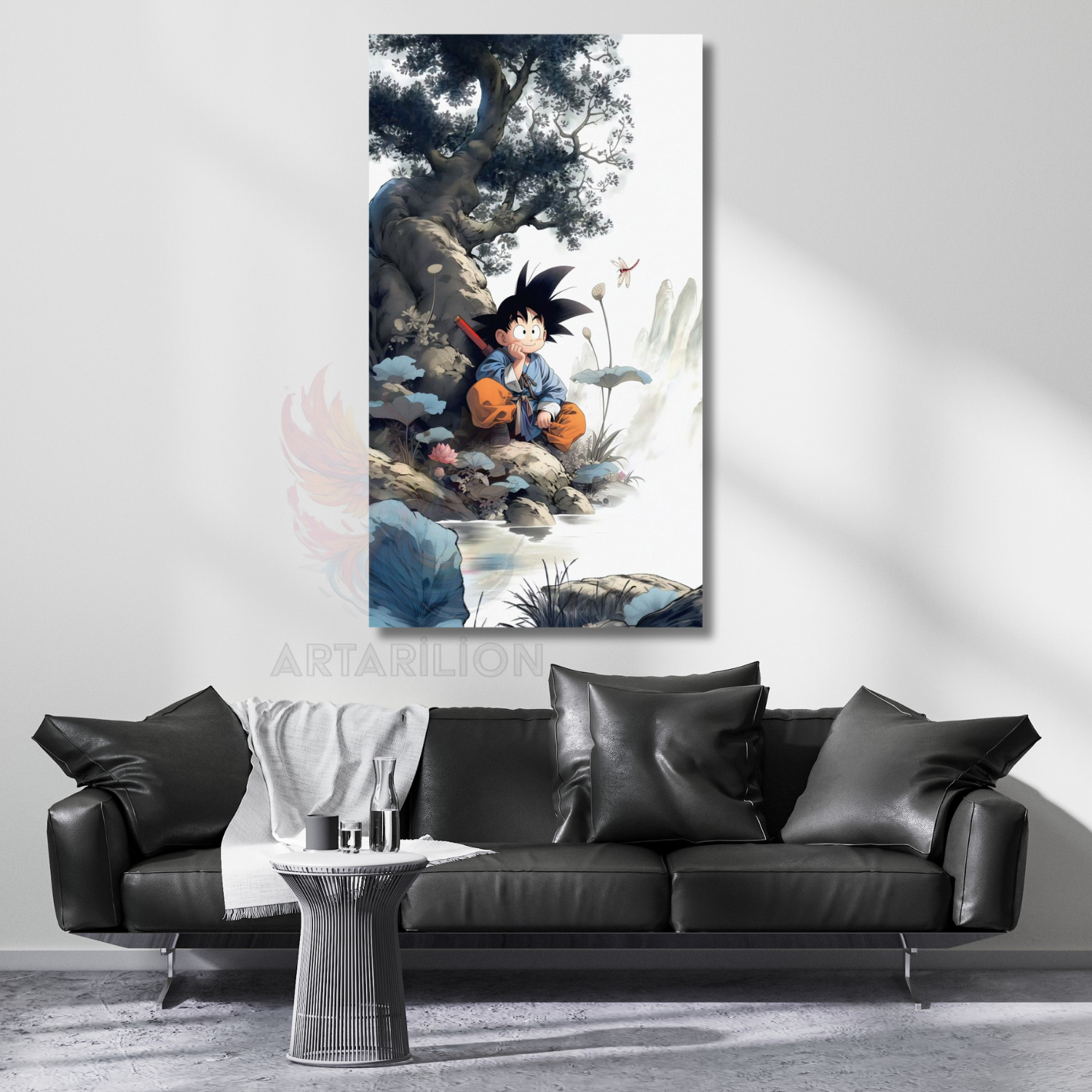 Anime Goku Dragon Ball Temalı Dijital Baskı Oyuncu Odası Kanvas Tablo