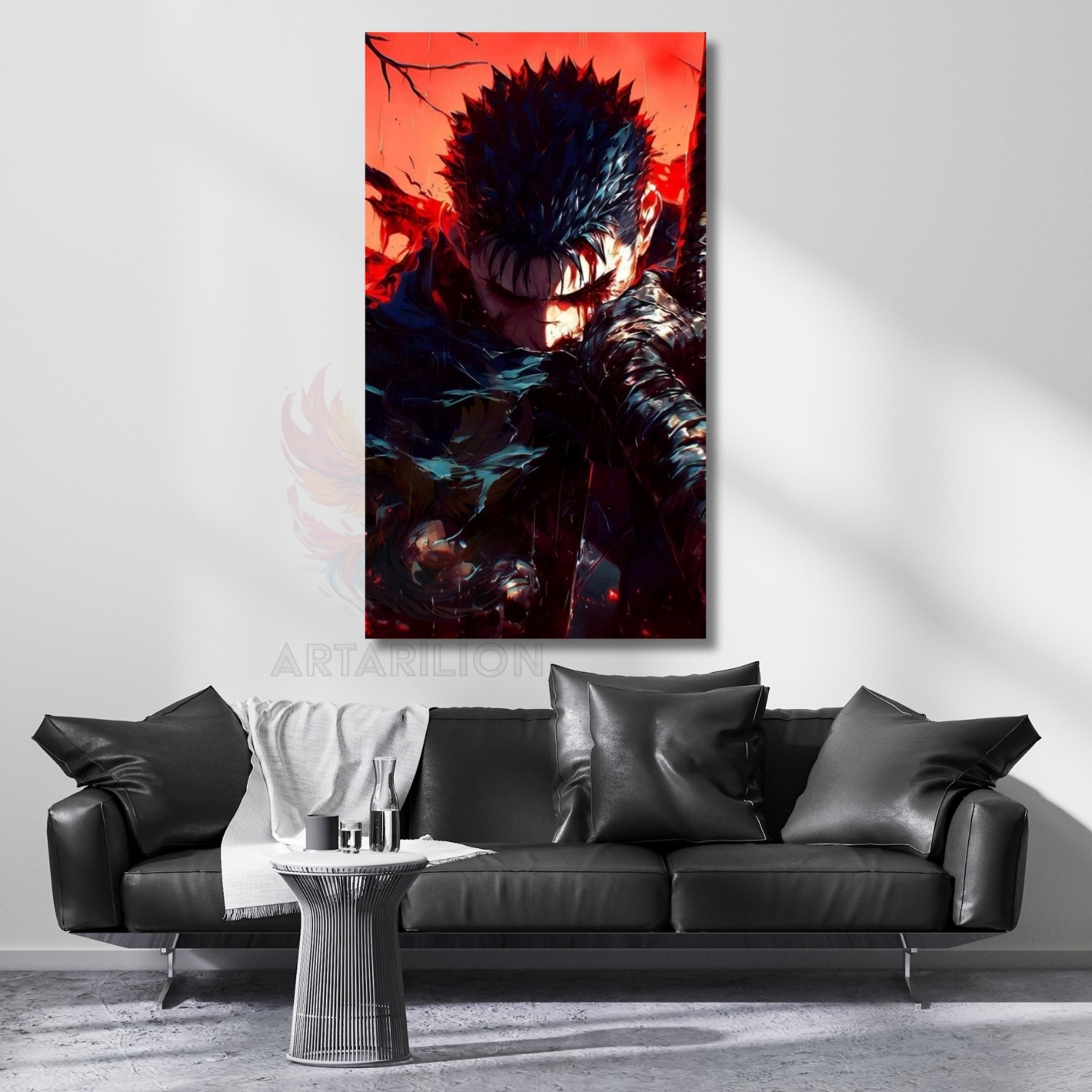 Anime Guts Berserk Temalı Dijital Baskı Oyuncu Odası Kanvas Tablo