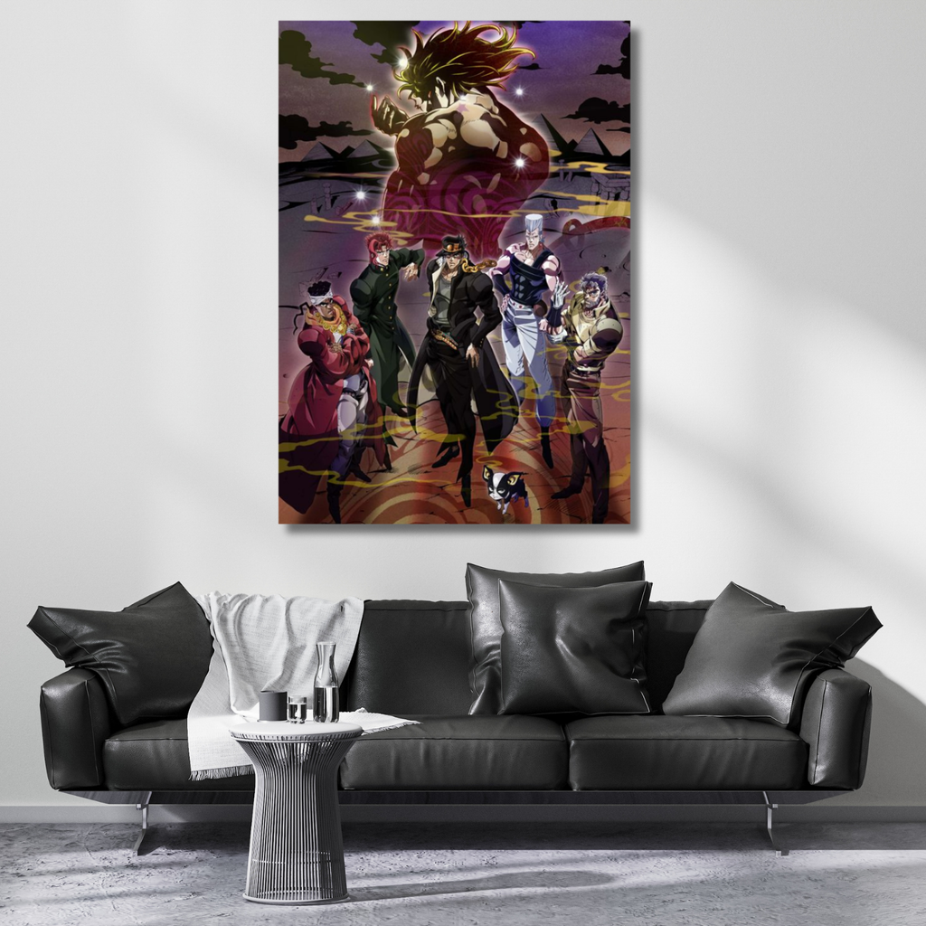 Canvas Anime Painting Jojo Themed Digital Print Canvas Painting Gamer Room Painting
