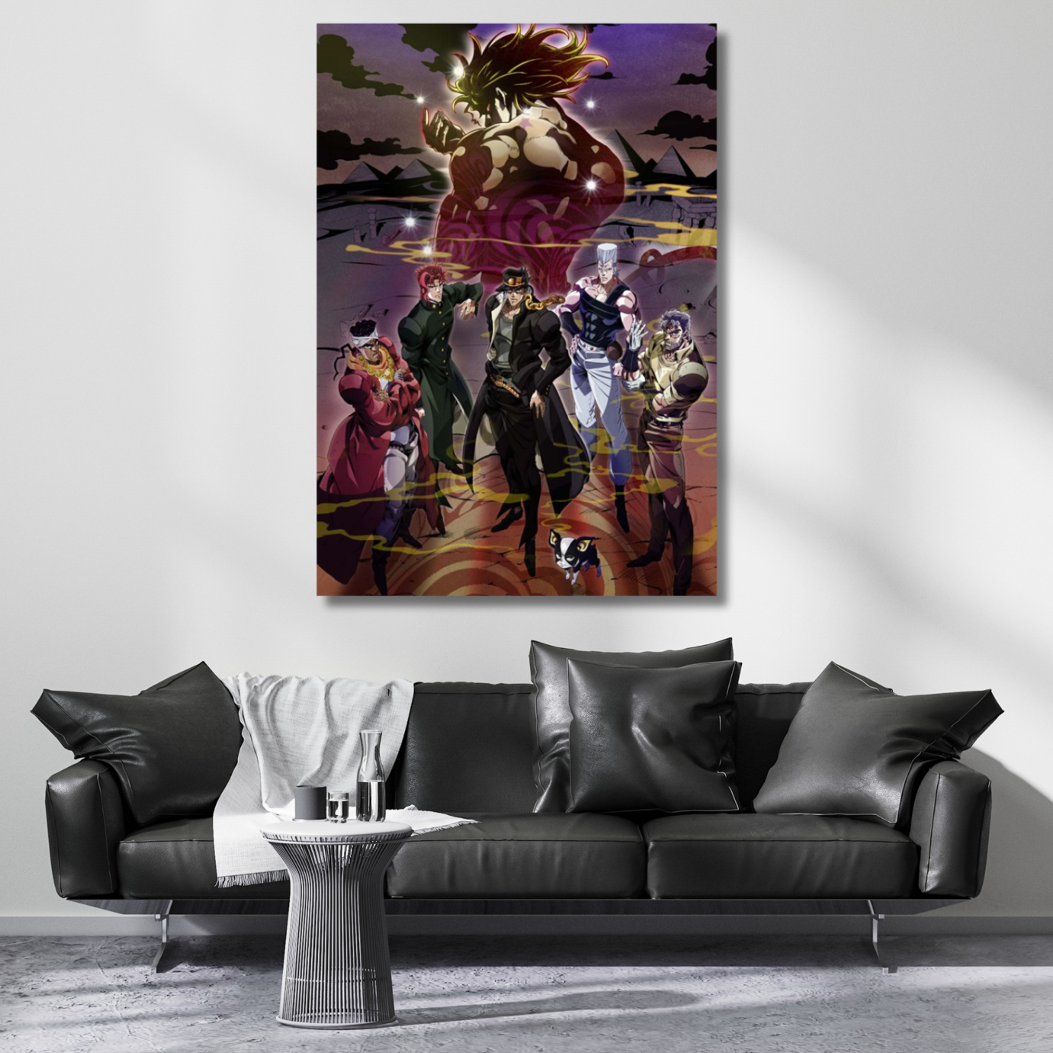 Anime Jojo Temalı Dijital Baskı Oyuncu Odası Kanvas Tablo