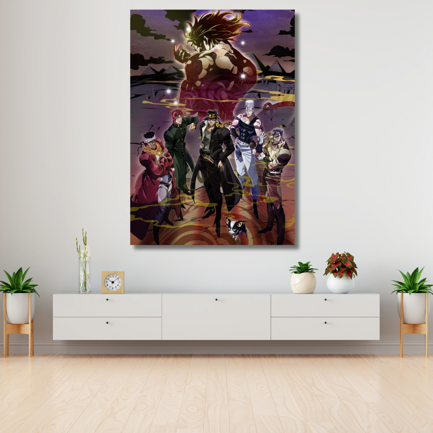 Anime Jojo Temalı Dijital Baskı Oyuncu Odası Kanvas Tablo