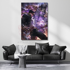 Glass Anime Painting Jojo Jotaro Themed Digital Print Glass Painting Gamer Room Painting