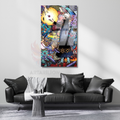 Glass Anime Painting Law One Piece Themed Digital Print Glass Painting Gamer Room Painting