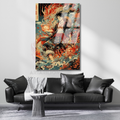 Glass Anime Painting One Piece Themed Luffy Digital Print Glass Painting TV Series Movie Anime Painting