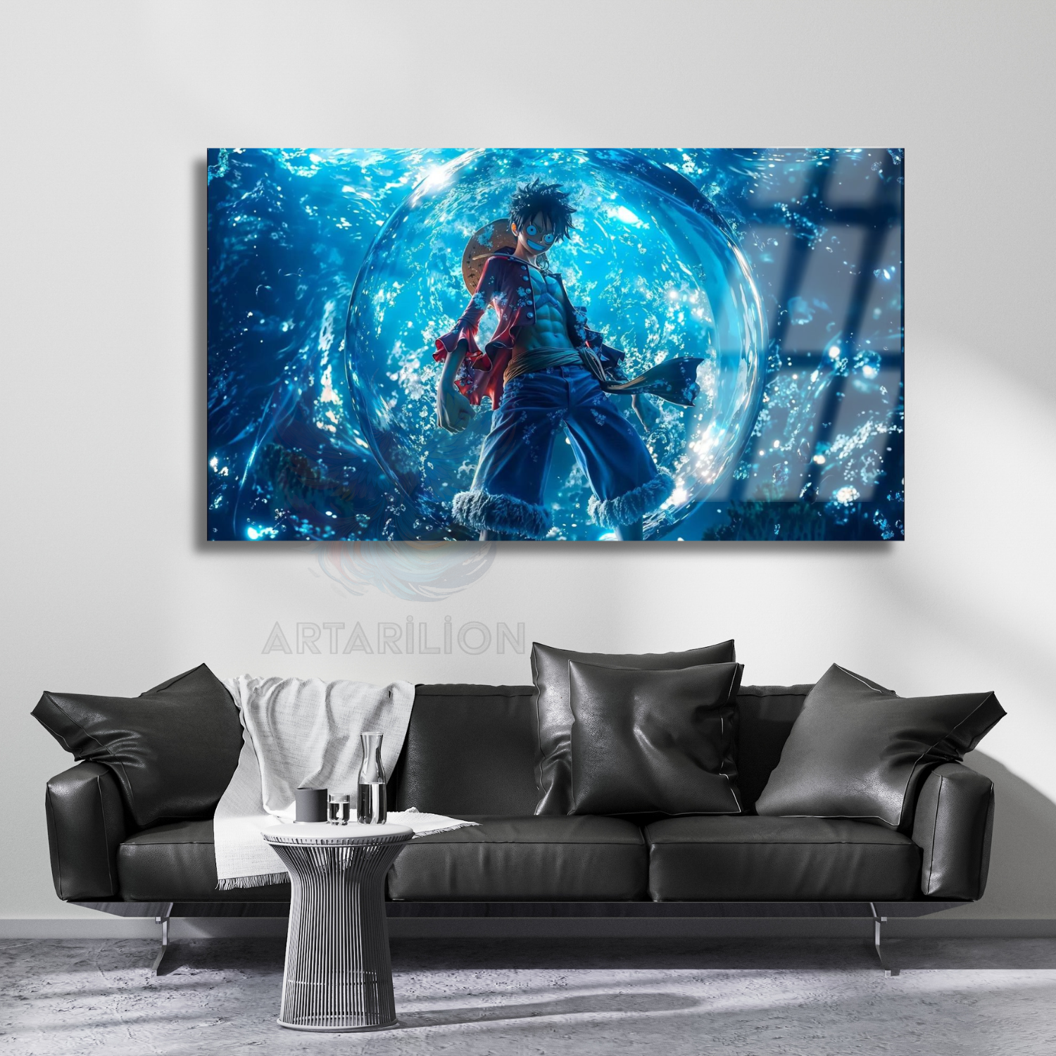 Glass Anime Painting One Piece Luffy Digital Print Glass Painting TV Series Movie Anime Painting