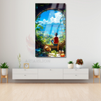 Glass Anime Painting One Piece Glass HD Digital Print Painting Living Room Painting