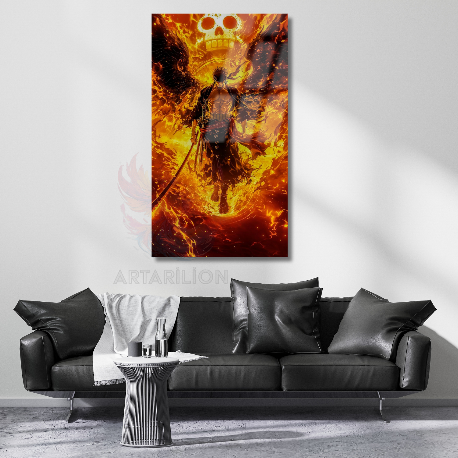 Glass Anime Painting One Piece Themed Zoro Digital Print Glass Painting TV Series Movie Anime Painting