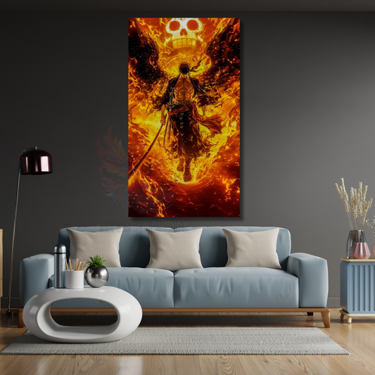 Kanvas Anime Tablosu One Piece Temalı Zoro Dijital Baskı Kanvas Tablo Dizi Film Anime Tablosu