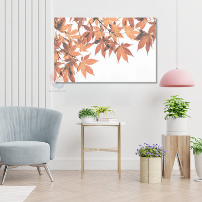 Kanvas Dikey Duvar Tablosu Kanvas Sonbahar Yapraklari2 Ev Ofis Salon Modern Duvar Tablosu