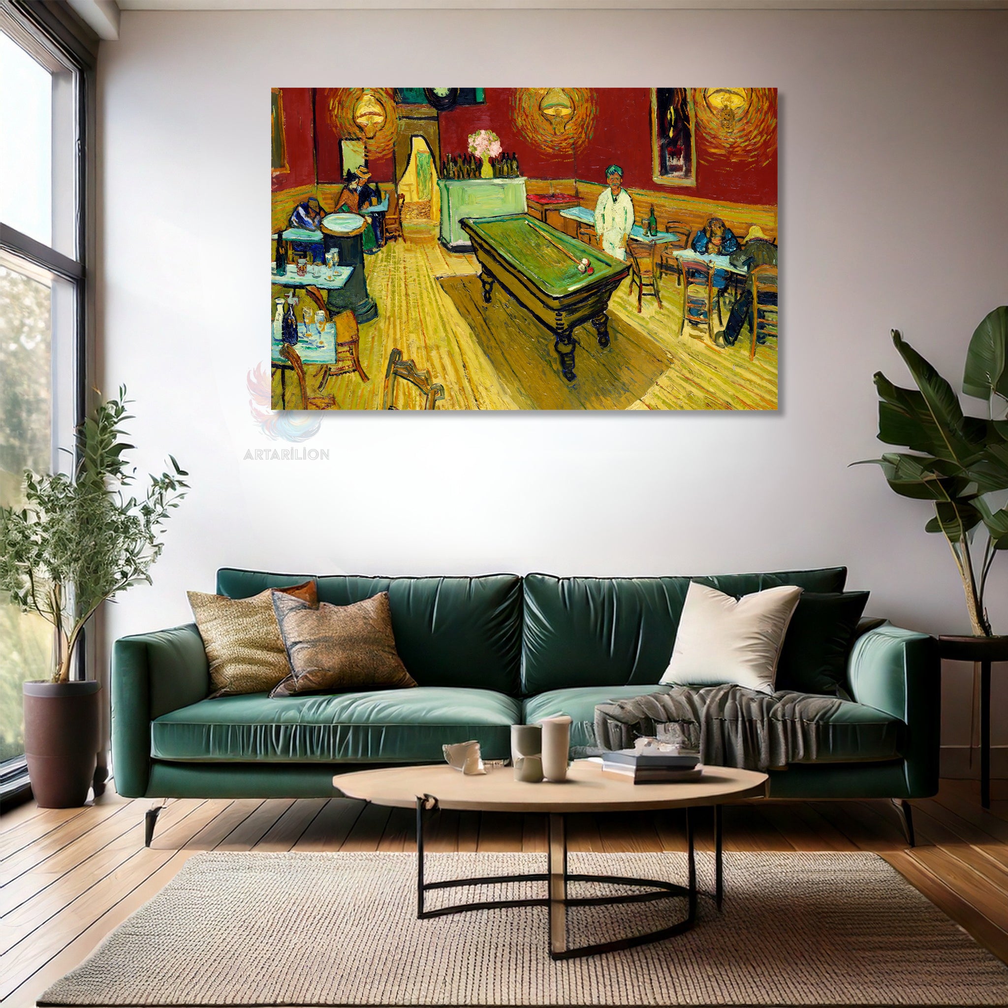 Soyut Bar Modern Dikey Kanvas Tablo