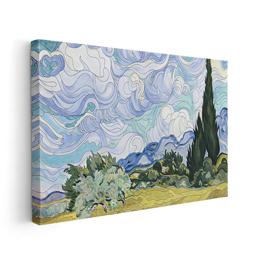 Kanvas Dikey Duvar Tablosu Kanvas Soyut Doga Manzarasi Ev Ofis Salon Modern Duvar Tablosu