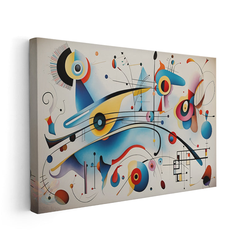 Soyut Geometrik Sanat Modern Özgün Dikey Kanvas Tablo
