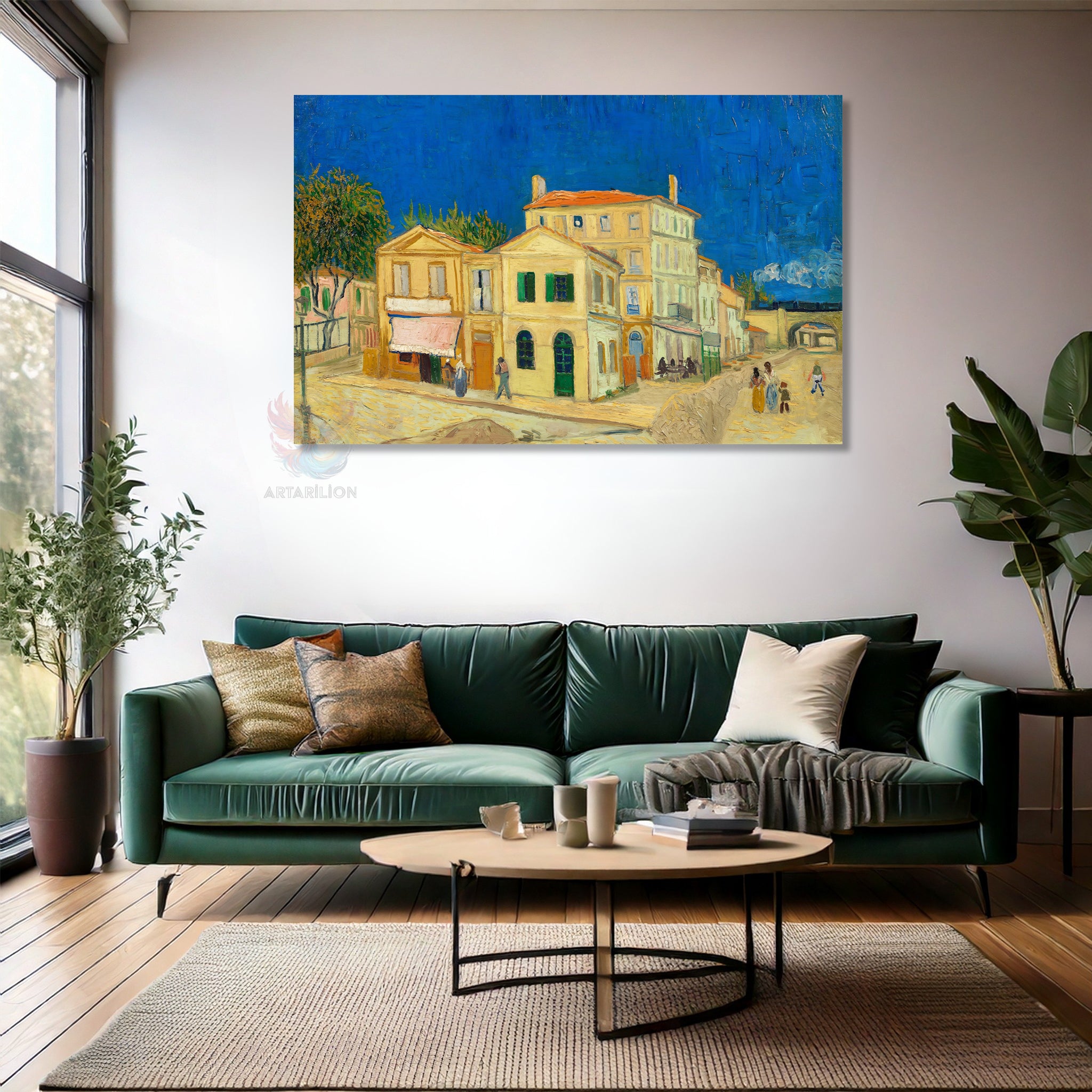 Soyut Manzara Modern Dekoratif Dikey Kanvas Tablo