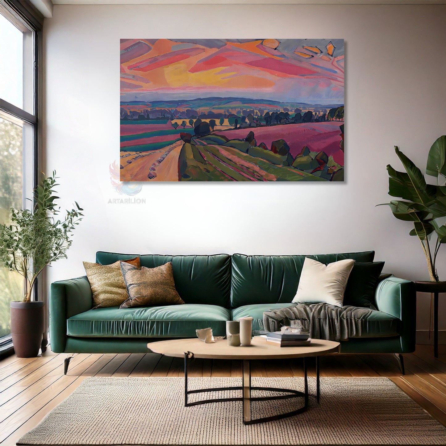 Kanvas Dikey Duvar Tablosu Kanvas Soyut Manzara4 Ev Ofis Salon Modern Duvar Tablosu