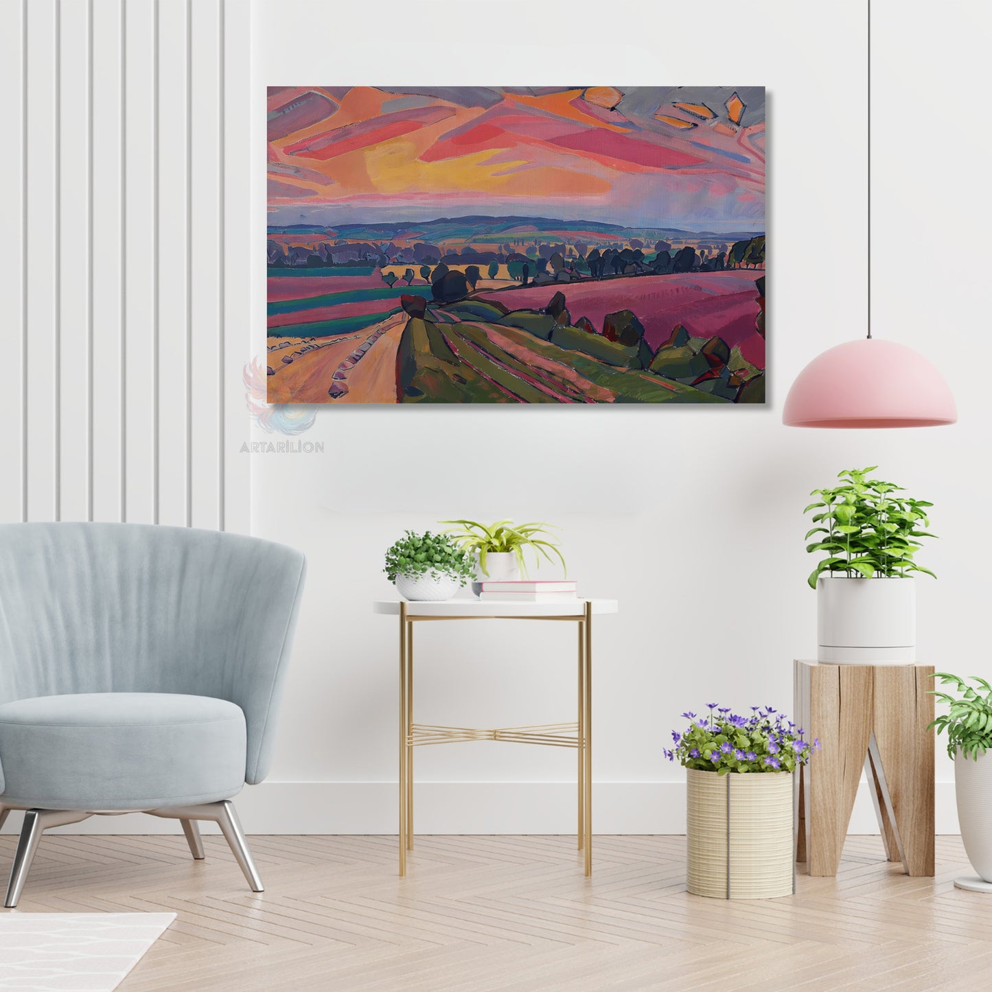 Kanvas Dikey Duvar Tablosu Kanvas Soyut Manzara4 Ev Ofis Salon Modern Duvar Tablosu