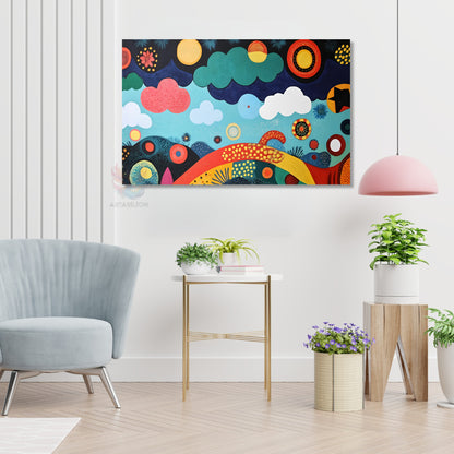 Canvas Vertical Wall Painting, Canvas Abstract Art, Home Office Living Room Modern Wall Painting