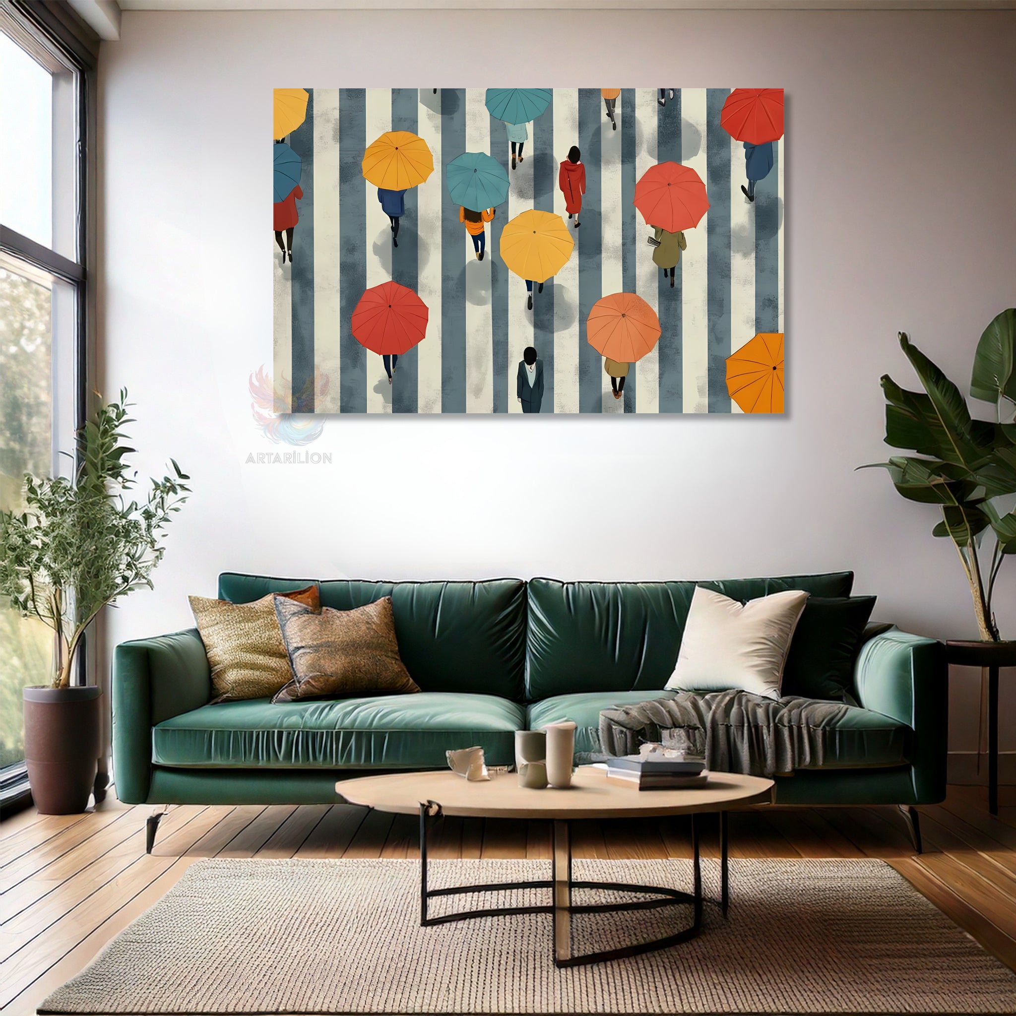 Soyut Sanat Modern Seçkin Dikey Kanvas Tablo