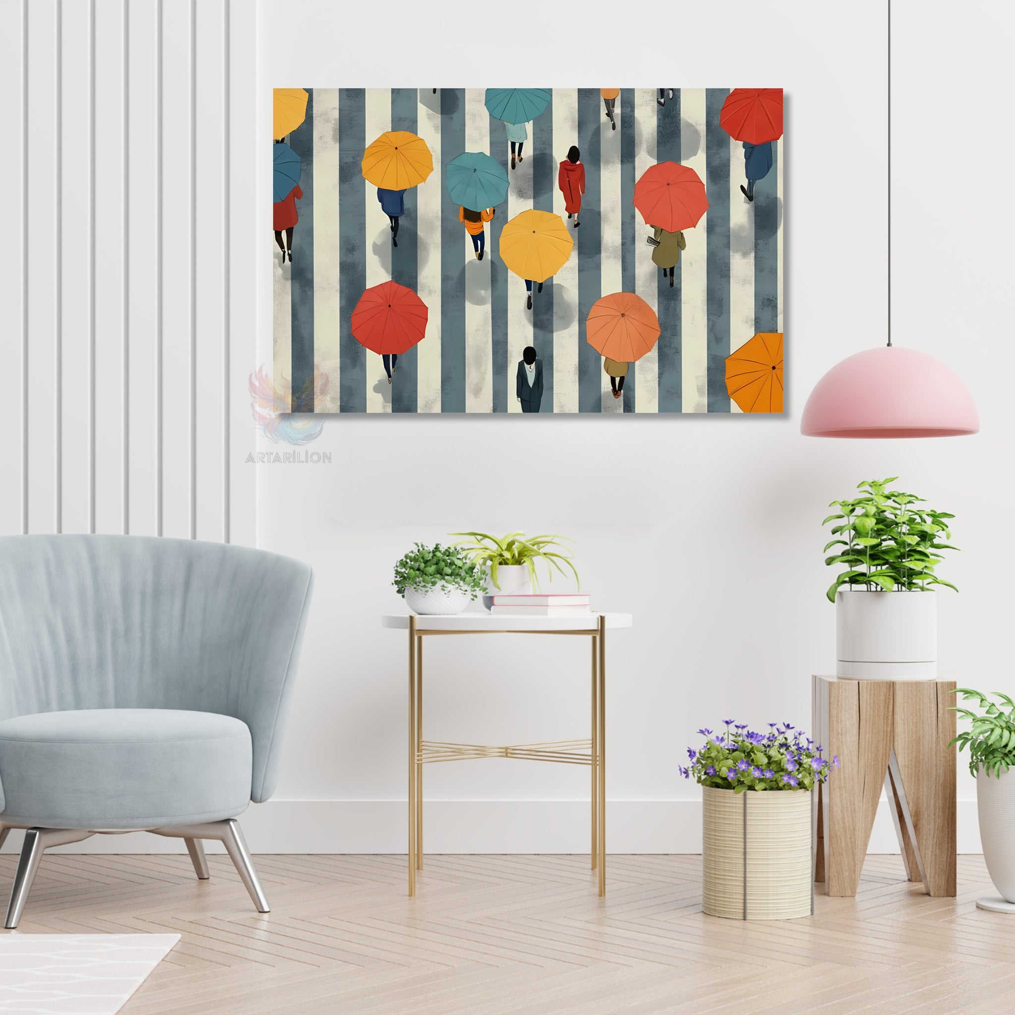 Soyut Sanat Modern Seçkin Dikey Kanvas Tablo