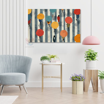 Canvas Vertical Wall Painting, Canvas Abstract Art, Home Office Living Room Modern Wall Painting