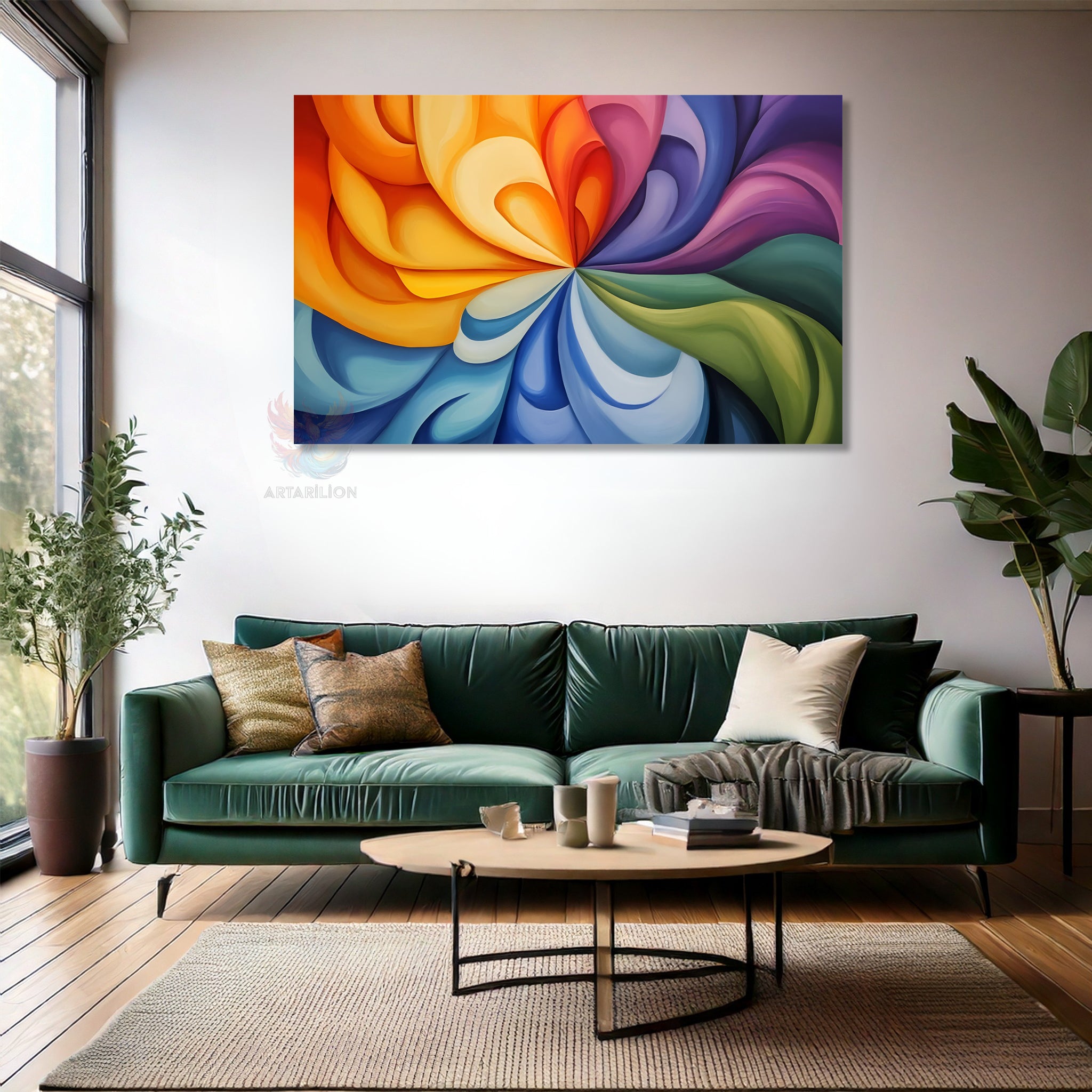 Soyut Sanat Modern Estetik Dikey Kanvas Tablo