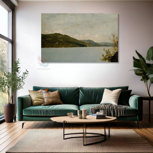 Kanvas Dikey Duvar Tablosu Kanvas Vintage Dag Gol Manzarasi4 Ev Ofis Salon Modern Duvar Tablosu