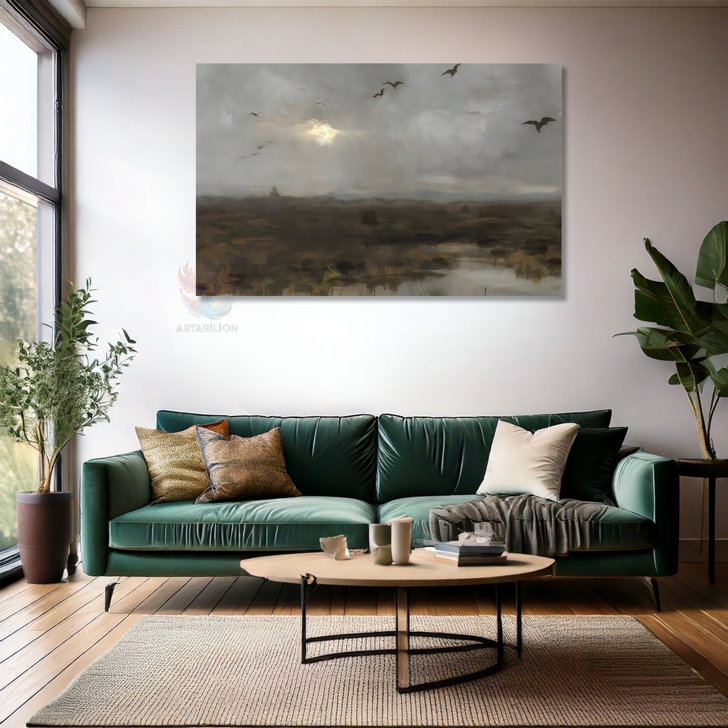 Kanvas Dikey Duvar Tablosu Kanvas Vintage Gokyuzu Ev Ofis Salon Modern Duvar Tablosu