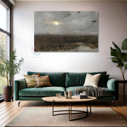 Kanvas Dikey Duvar Tablosu Kanvas Vintage Gokyuzu Ev Ofis Salon Modern Duvar Tablosu