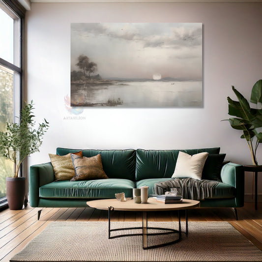 Kanvas Dikey Duvar Tablosu Kanvas Vintage Gun Batimi Ev Ofis Salon Modern Duvar Tablosu