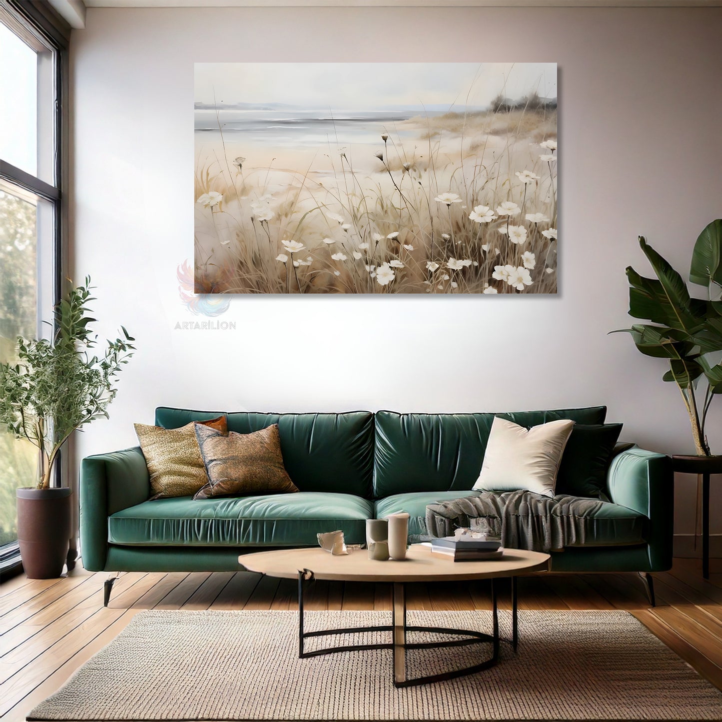 Kanvas Dikey Duvar Tablosu Kanvas Vintage Kir Manzarasi2 Ev Ofis Salon Modern Duvar Tablosu