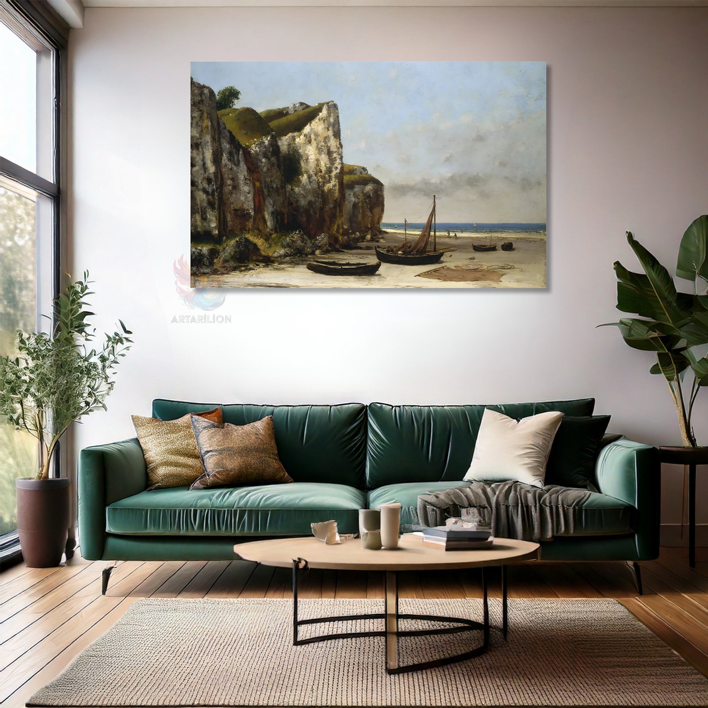 Canvas Vertical Wall Art, Vintage Landscape, Home, Office, Living Room Modern Wall Art