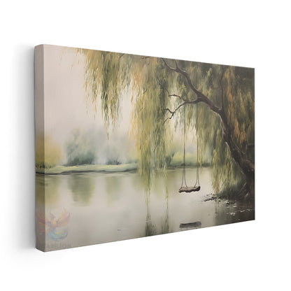 Canvas Vertical Wall Art, Canvas Vintage Swing, Home Office Living Room Modern Wall Painting