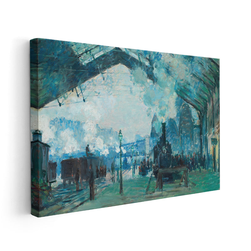 Vintage Tren Istasyonu Modern Dikey Kanvas Tablo