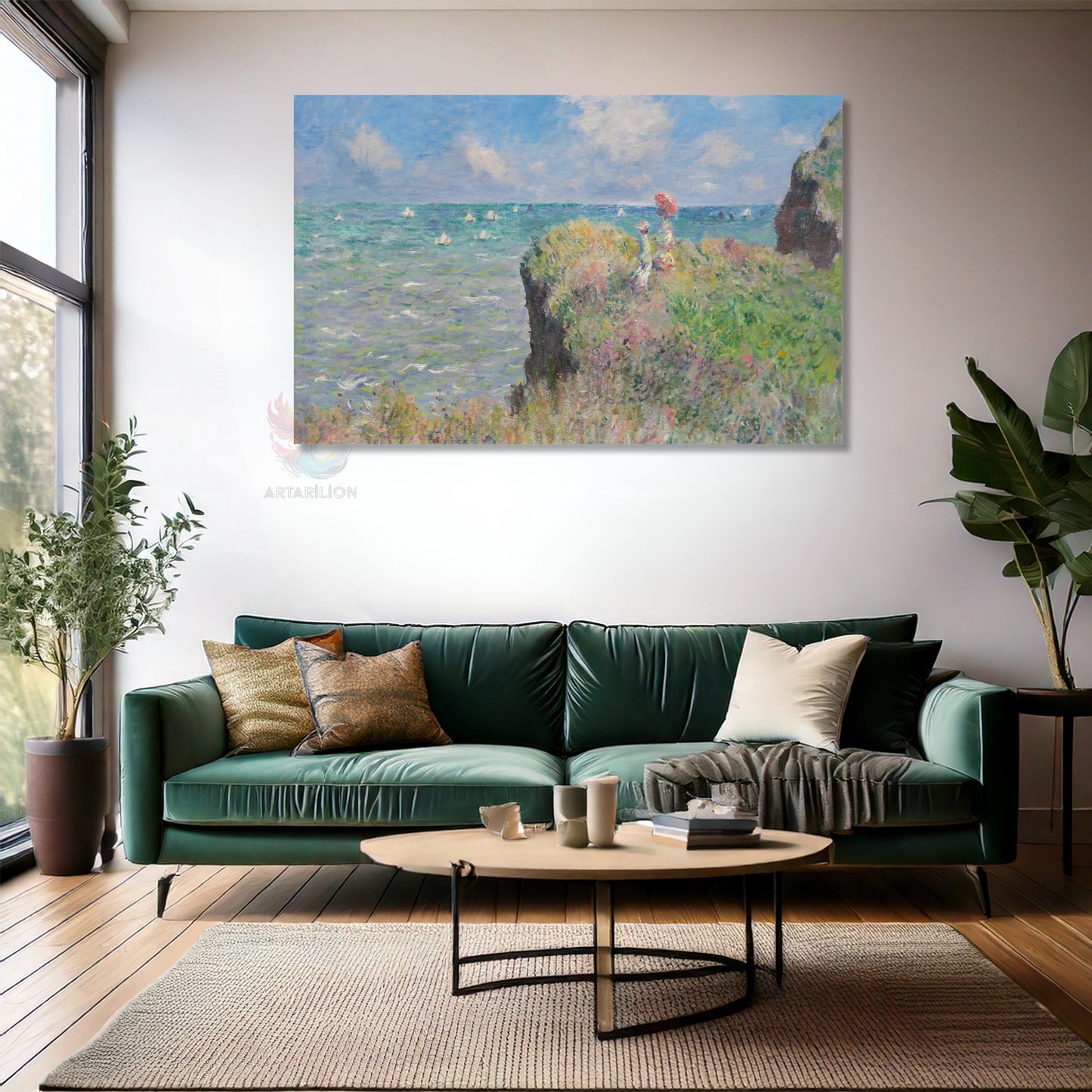 Kanvas Dikey Duvar Tablosu Kanvas Vintage Ucurum Manzarası Ev Ofis Salon Modern Duvar Tablosu