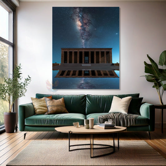 Kanvas Dikey Duvar Tablosu Kanvas Anıtkabir Ev Ofis Salon Modern Duvar Tablosu