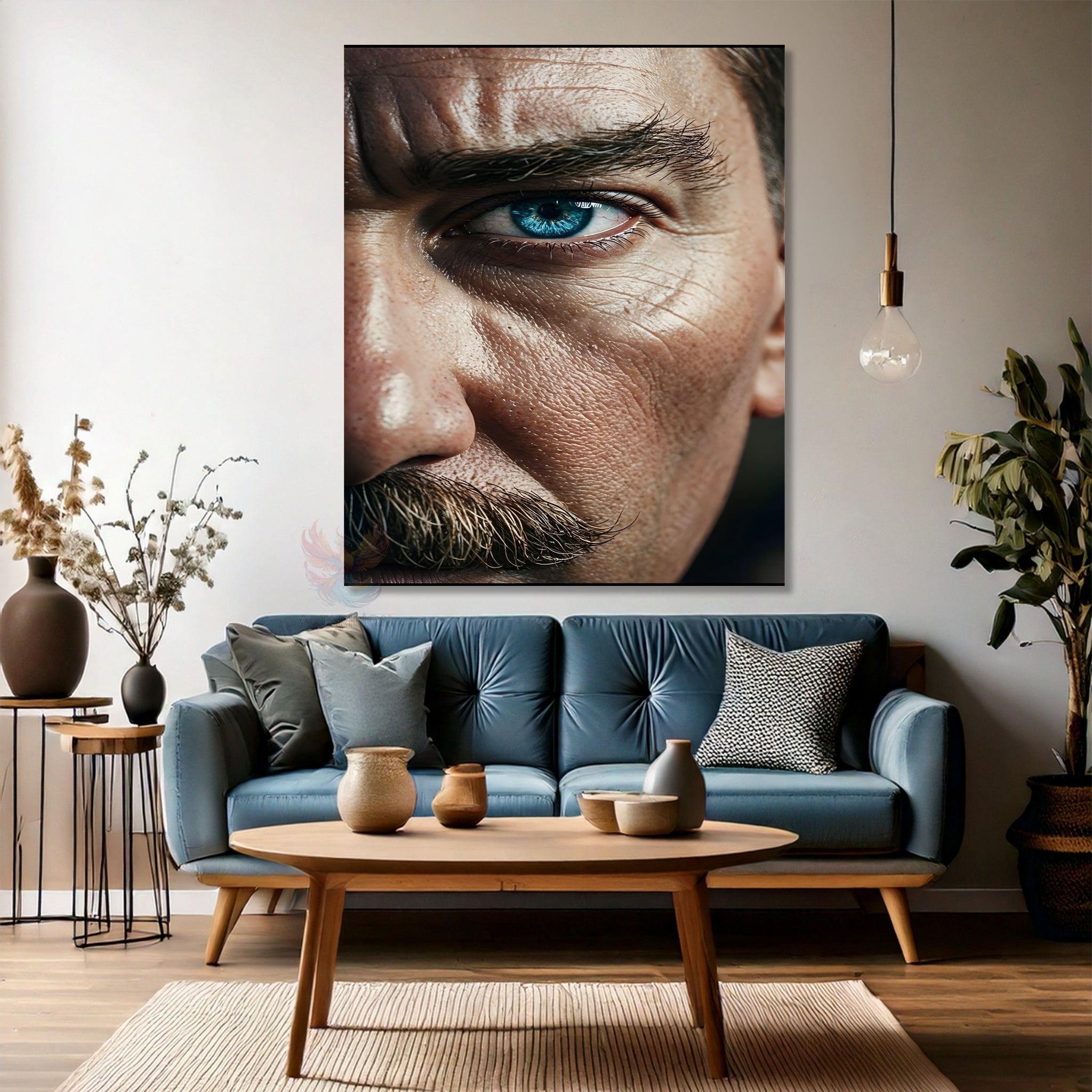 Atatürk Yarım Portre Modern Dikey Kanvas Tablo
