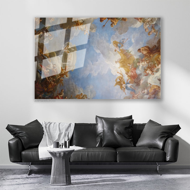 Barok Sanat Eseri Modern Yatay Cam Tablo