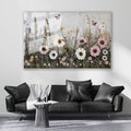 Glass Horizontal Wall Art Glass Flower Garden11 Home Office Living Room Modern Wall Art
