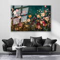 Glass Horizontal Wall Art Glass Flower Garden44 Home Office Living Room Modern Wall Art